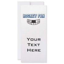 hockey fan missing teeth funny sports design full color rack card