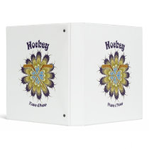 Hockey Flower of Power 3 Ring Binders