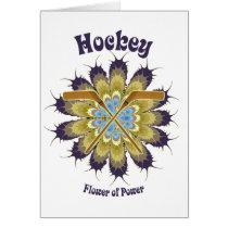 Hockey Flower of Power Greeting Card