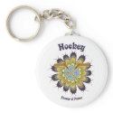 Hockey Flower of Power Keychain