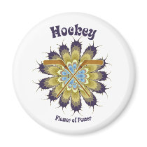 Hockey Flower of Power Refrigerator Magnets