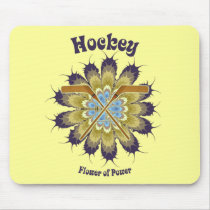 Hockey Flower of Power Mouse Pads