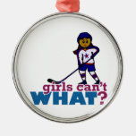 Hockey Girl Christmas Tree Ornaments