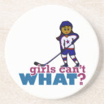 Hockey Girl Drink Coaster