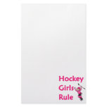 Hockey Girls Rule Stationery Design