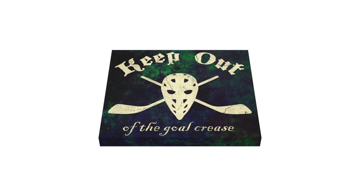 Hockey Goalie Goal Crease Canvas Print Zazzle