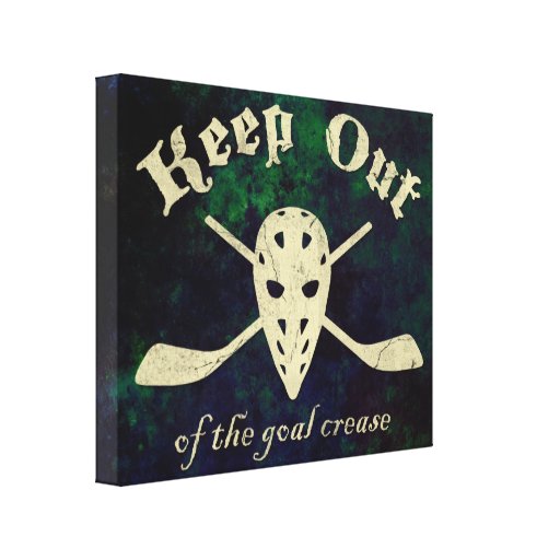 Hockey Goalie Goal Crease Canvas Print Zazzle