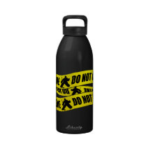 Hockey Goalie Line Do Not Cross Drinking Bottle