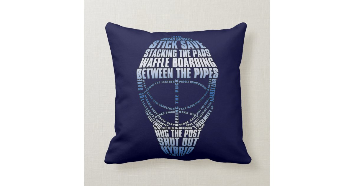 Hockey Goalie Mask Pillow Zazzle