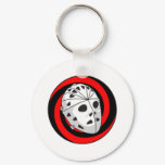 hockey goalie mask red black