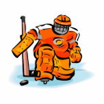Hockey Goalie Orange Photo Cutouts