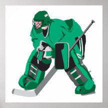 hockey goalie ready poster