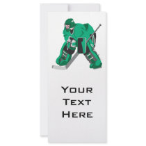 hockey goalie ready custom rack card