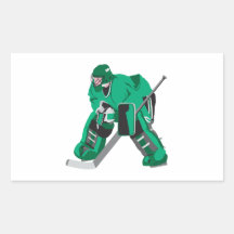 hockey goalie ready rectangle sticker
