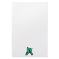 hockey goalie ready stationery paper