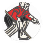 Hockey Goalie Round Sticker