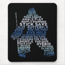 Hockey Goalie Text Mousepad