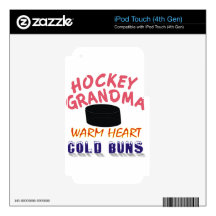 HOCKEY GRANDMA iPod TOUCH 4G DECALS
