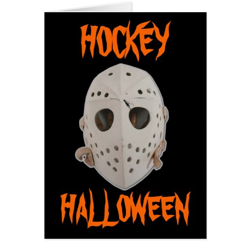 Hockey Halloween Greeting Card Zazzle