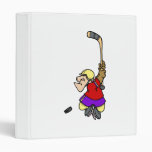 Hockey Jump Shot Vinyl Binder
