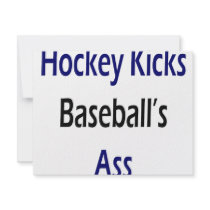 Hockey Kicks Baseball's Ass invitations