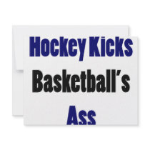 Hockey Kicks Basketball's Ass invitations