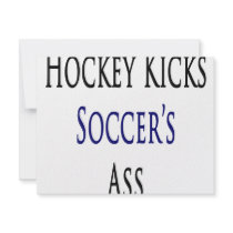 Hockey Kicks Soccer's Ass invitations