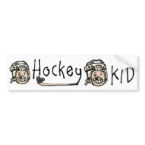 Hockey Kid Bumper Sticker