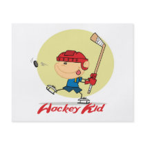 hockey kid ice hockey player cartoon design flyer design