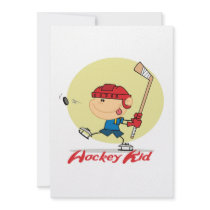 hockey kid ice hockey player cartoon design custom announcements