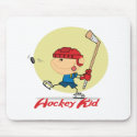 hockey kid ice hockey player cartoon design mousepads