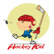 hockey kid ice hockey player cartoon design photo sculptures