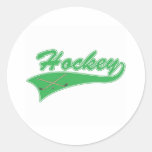 Hockey logo round stickers