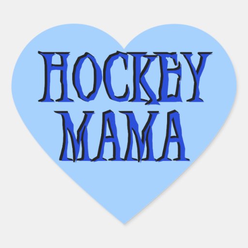Hockey Mama Blue T-shirts and Gifts Heart Sticker