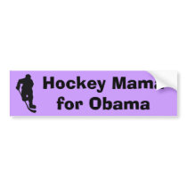 Hockey Mama for Obama bumper stickers by ObamaRama Hockey Mama for Obama bumper stickers