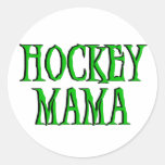 Hockey Mama Green T-shirts and Gifts Round Sticker