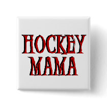 Hockey Mama Red T-shirts and Gifts Pin