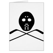 Hockey Mask and clubs crossed cards by Tomaniac Hockey Mask and clubs crossed cards