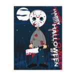 Hockey Mask Serial Killer Postcard