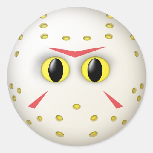 Hockey Mask Smiley Face Stickers Zazzle