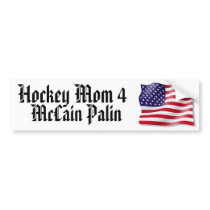 Hockey Mom 4 McCain Palin bumper stickers