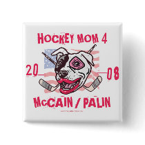 Hockey Mom 4 McCain Palin buttons by GrandOldPartyGear Hockey Mom 4 McCain Palin buttons