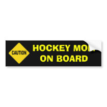 HOCKEY MOM ON BOARD bumper stickers by trish1968 HOCKEY MOM ON BOARD bumper stickers