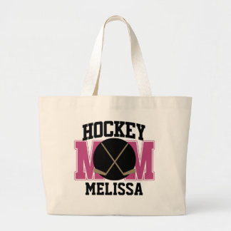 Hockey Mom Personalized (PINK) Tote Bags