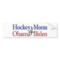 Hockey Moms 4 Obama Biden bumper stickers by worldsfair Hockey Moms 4 Obama Biden bumper stickers