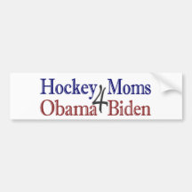 Hockey Moms 4 Obama Biden Bumper Stickers