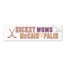 Hockey Moms for McCain Palin Bumper Sticker bumper stickers