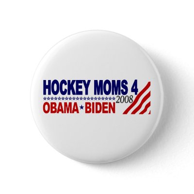 Hockey Moms for Obama Biden Button by worldsfair