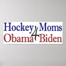 Hockey Moms for Obama Biden Posters