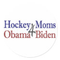 Hockey Moms for Obama Biden stickers